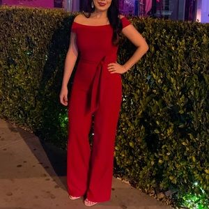 Fashion Nova Red Jumpsuit